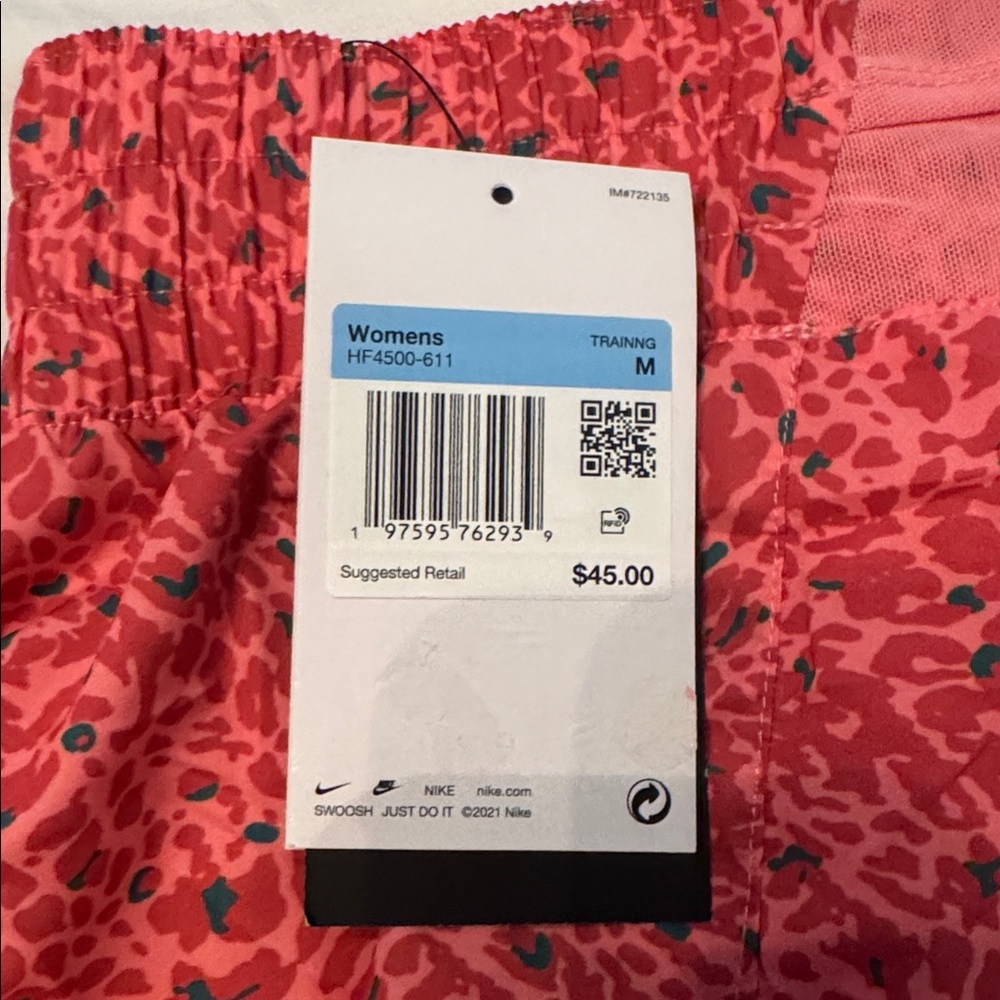 Nike Vibrant Punk/Red Patterned training Shorts - Picture 3 of 3